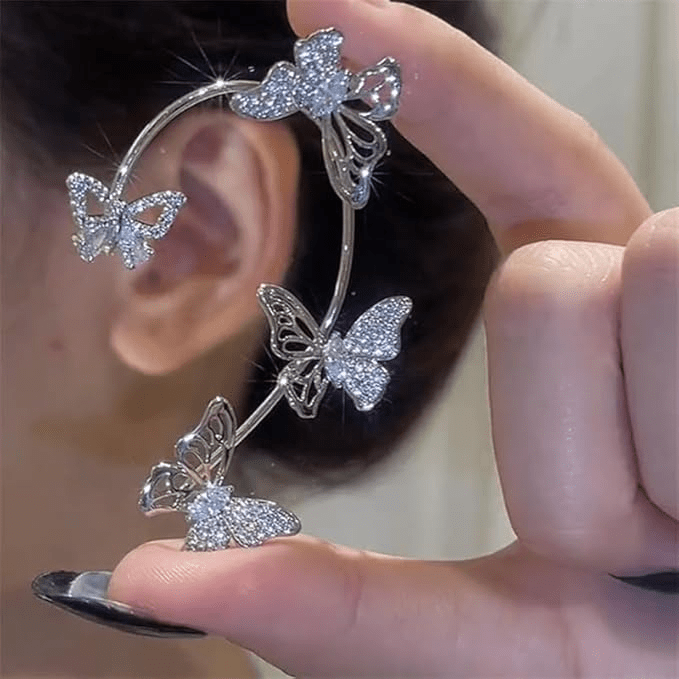 Clips dâoreilles Papillon đŠ - Zircone Cubique đ x2