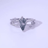 Bague Velours de Silvine Argent sterling 925 - Malachite naturelle ❇️