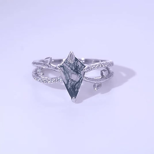 Bague Velours de Silvine Argent sterling 925 - Malachite naturelle ❇️