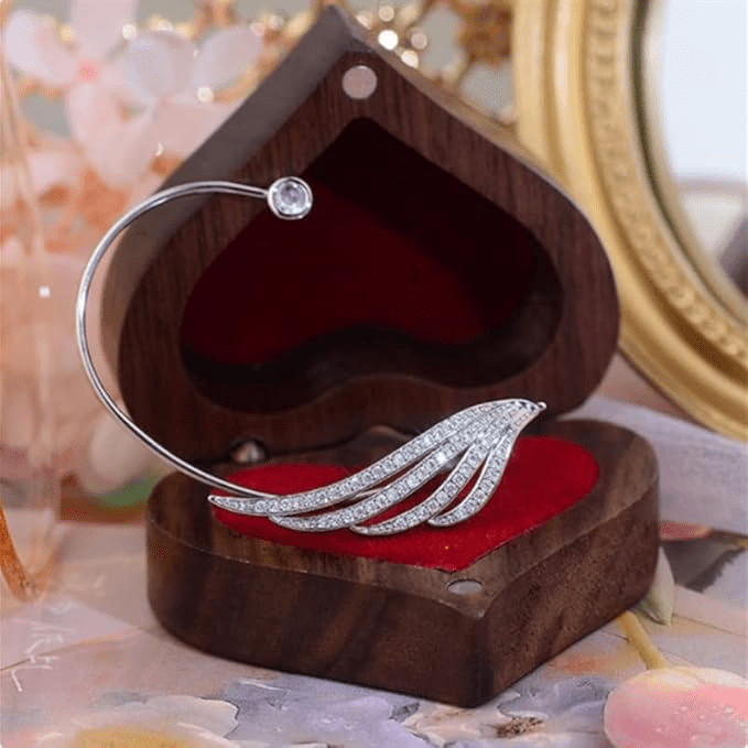 Clips d’oreilles Plume Séraphique 🪽 - Zircone Cubique 💎 x2