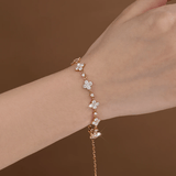 Bracelet Trèfle Cristal d'Etoile – Diamant Moissanite 1 Carat 💎