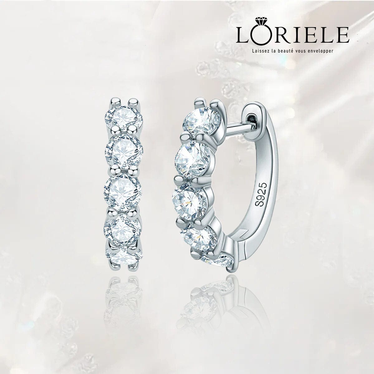 Boucles d'oreilles Quintessence Cristalline En Argent Sterling - Diamant Moissanite 1 Carat 💎