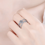 Bague Solitaire Kirin Palace en Argent Sterling 925 - Diamant Moissanite 1 Carat 💎