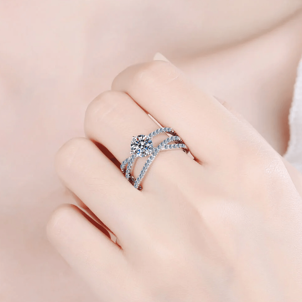 Bague Solitaire Kirin Palace en Argent Sterling 925 - Diamant Moissanite 1 Carat 💎