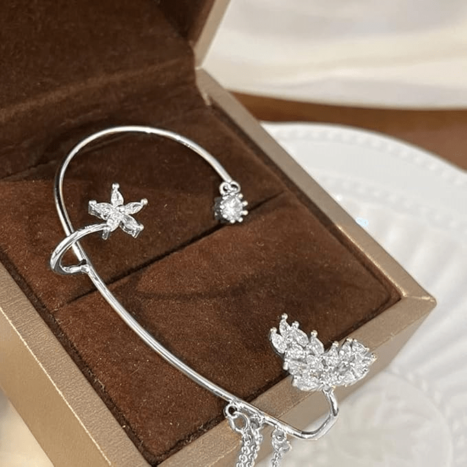 Clips d’oreilles Cascade d’Astéria💧- Zircone Cubique 💎 x2