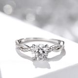 Bague Nœud du Destin En Argent Sterling 925 - Diamant Moissanite 1 Carat 💎