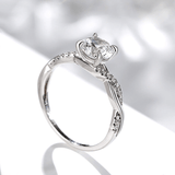 Bague Nœud du Destin En Argent Sterling 925 - Diamant Moissanite 1 Carat 💎