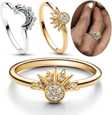 Bagues de promesse Éclipse 🔮🌟 Or & Argent