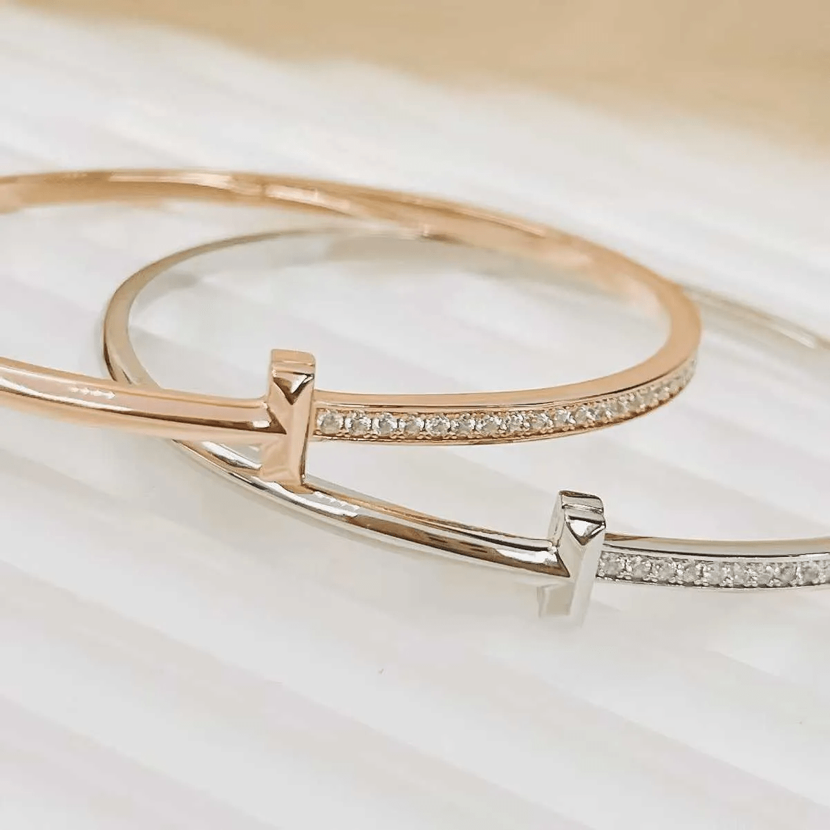 LORIELE - Bracelet Zenobia Cristal plaqué Or 14K🌹