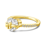Bague Ruban Cœur de Cristal - Diamant Moissanite 1 Carat 💎