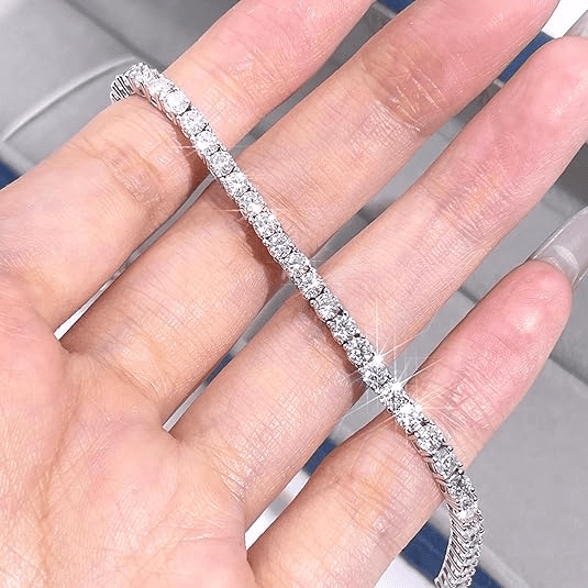 Bracelet Léonora Lapis en Argent sterling 925 - Diamant Moissanite 1 Carat 💎