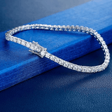 Bracelet Léonora Lapis en Argent sterling 925 - Diamant Moissanite 1 Carat 💎