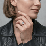 Bague Cristal Hexagonal - Diamant Moissanite💎