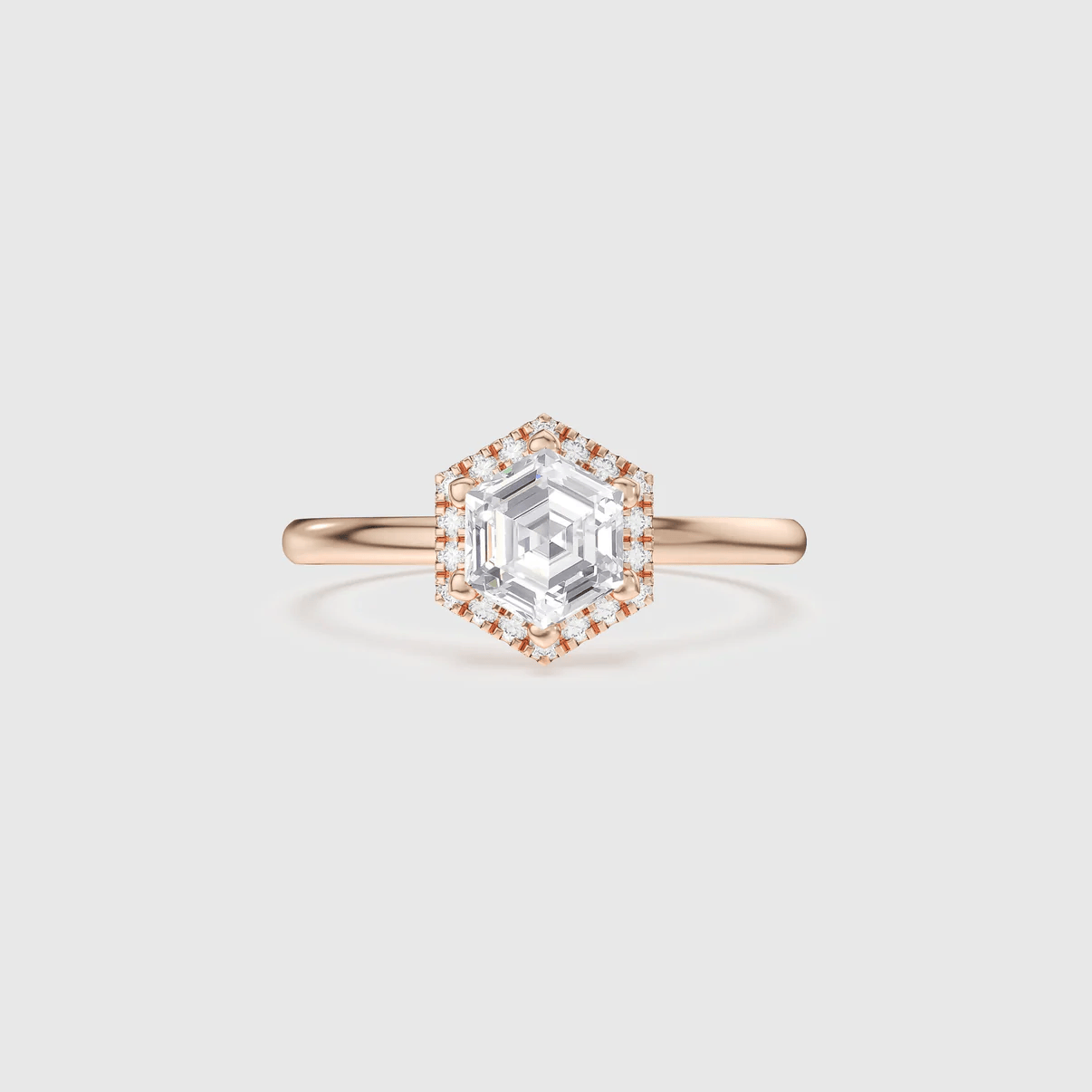 Bague Cristal Hexagonal - Diamant Moissanite💎