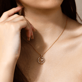 Collier Or Rayon d’Hélios 18ct - Diamant Moissanite 1 Carats💎Loriele™