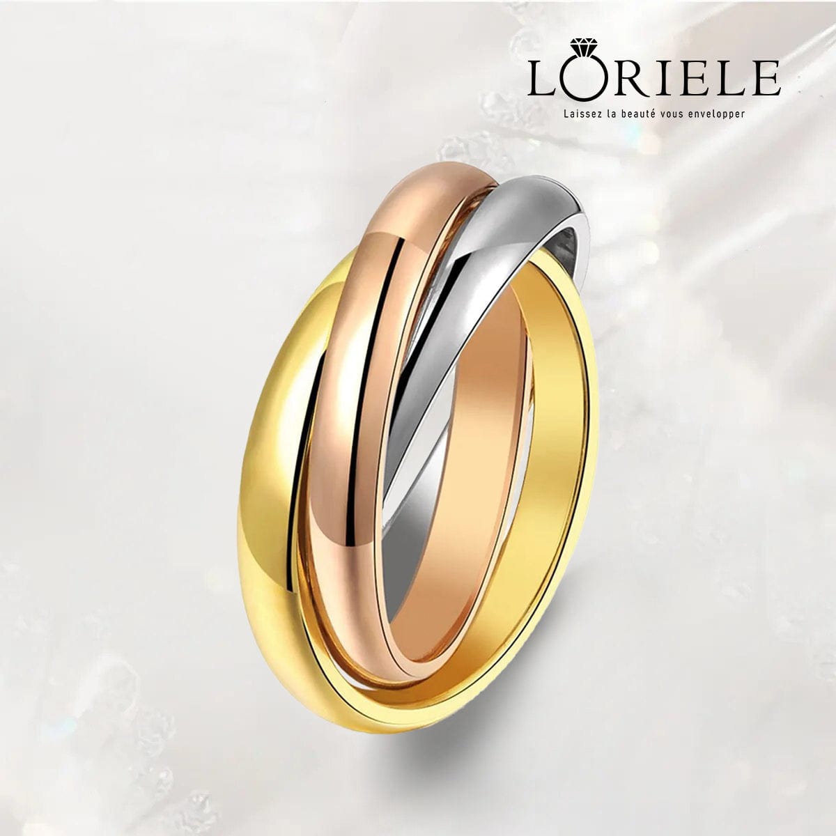 Anneaux Tricolores Or, Argent & Or Rose 🇫🇷