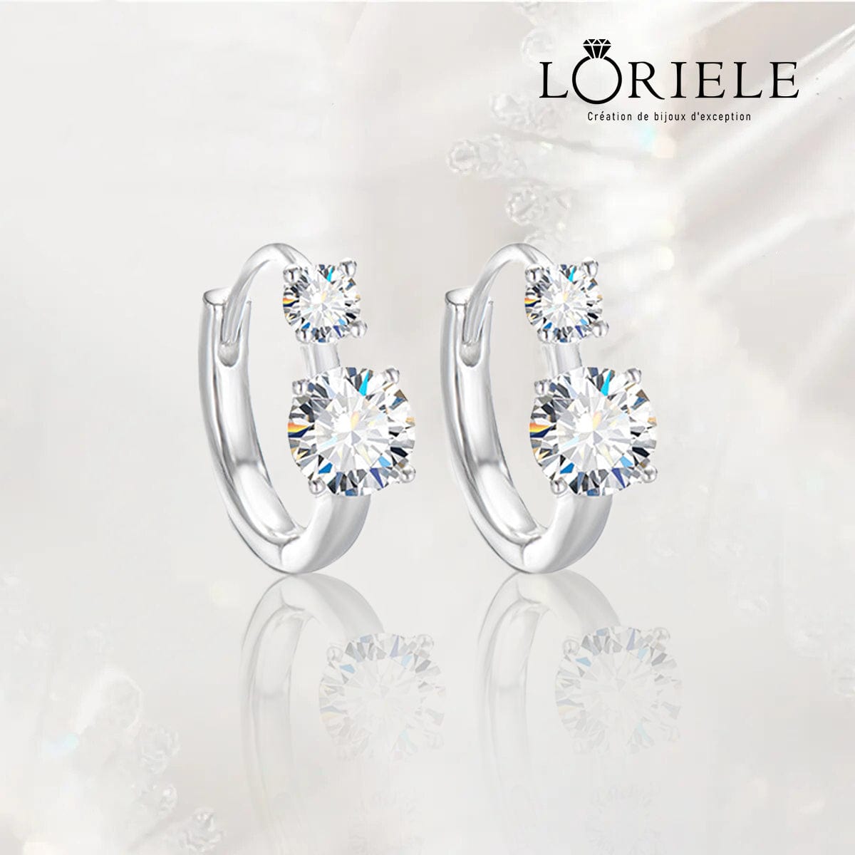 Boucles d'oreilles Gemme Jumelle - Diamant Moissanite 1 Carat 💎