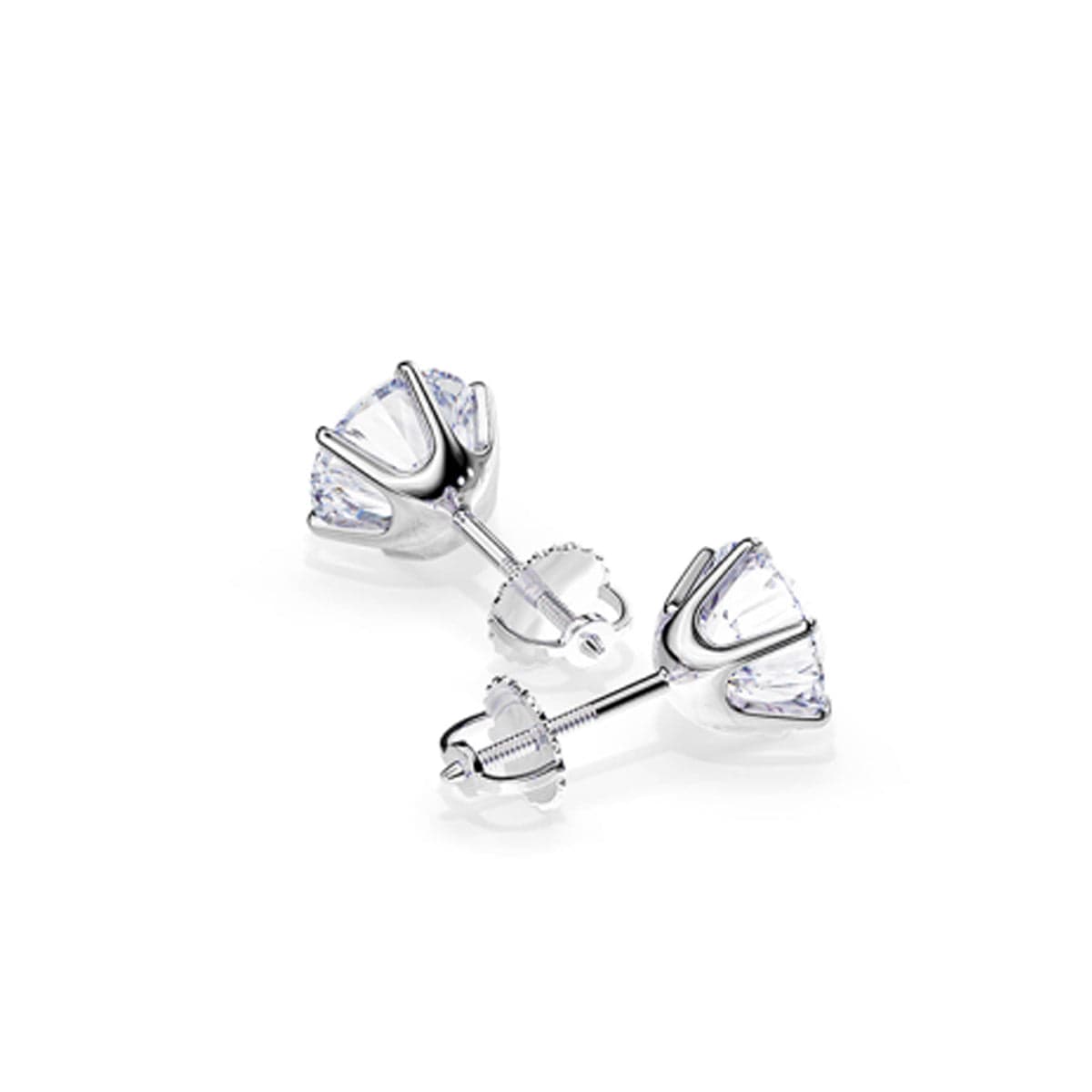 Boucles d'oreilles Clous d'Hermès à Vis - Diamant Moissanite 1 Carat 💎
