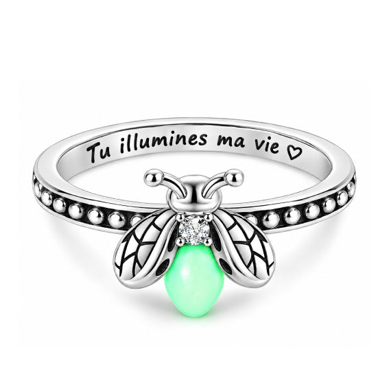Bague de promesse Luciole « La Princesse et la Grenouille »