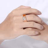 Bague Ishtar Bellona Métal Or Rose - Diamant Moissanite 1 Carat 💎