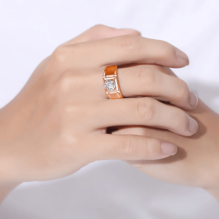 Bague Ishtar Bellona Métal Or Rose - Diamant Moissanite 1 Carat 💎