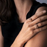 Bague Solitaire Rosa Alba Or Rose 14ct- Diamant Moissanite Rouge 1 Carat 🌹💎