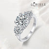 Bague 3 Pierres Serment de Thémis - Diamant Moissanite 1 Carat 💎