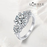Bague 3 Pierres Serment de Thémis - Diamant Moissanite 1 Carat 💎