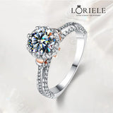 Bague Solitaire Amour Infini En Argent Sterling 925 - Diamant Moissanite 1 Carat 💎