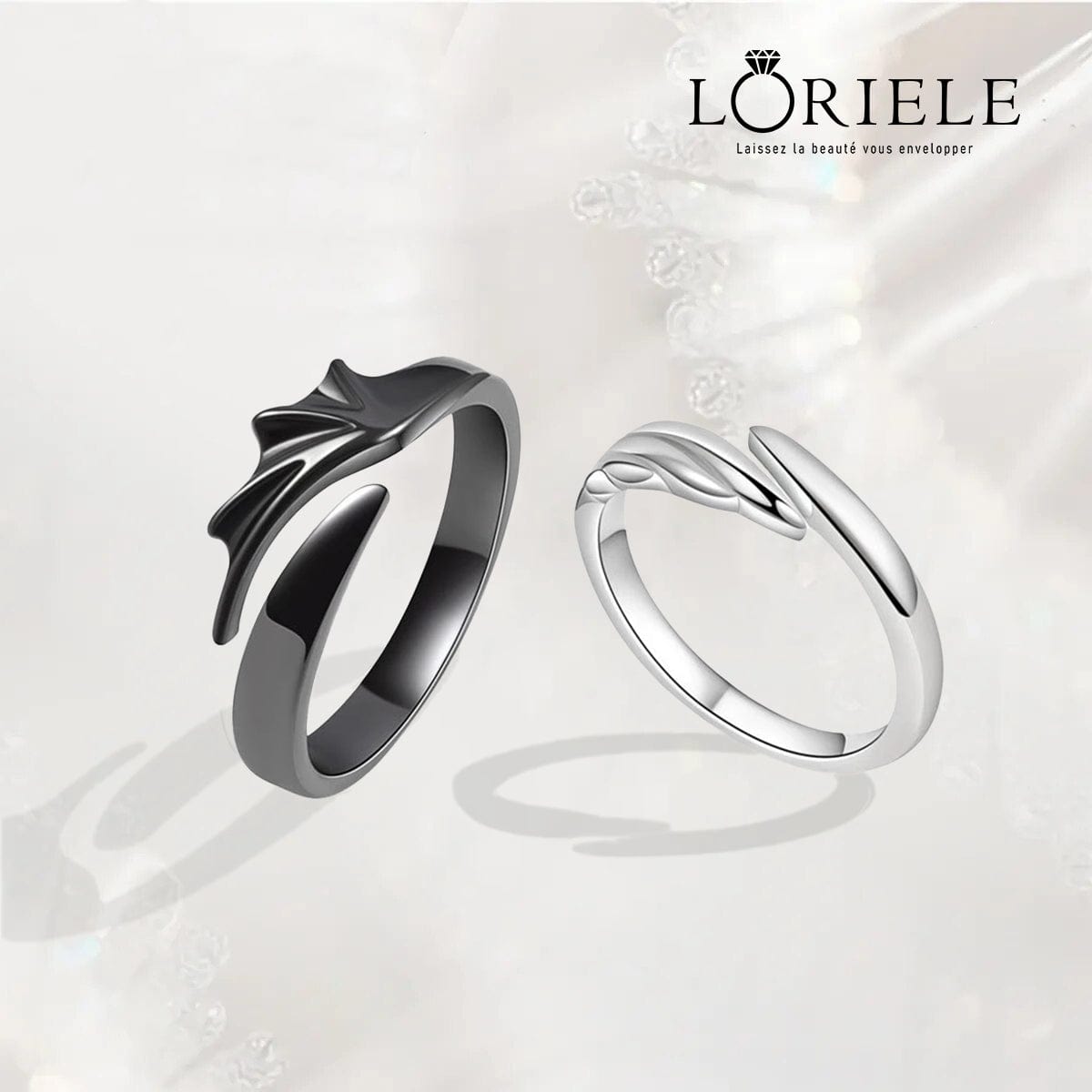 Bagues de promesse Ange et Démon 🕊️ ☯︎ 🦇