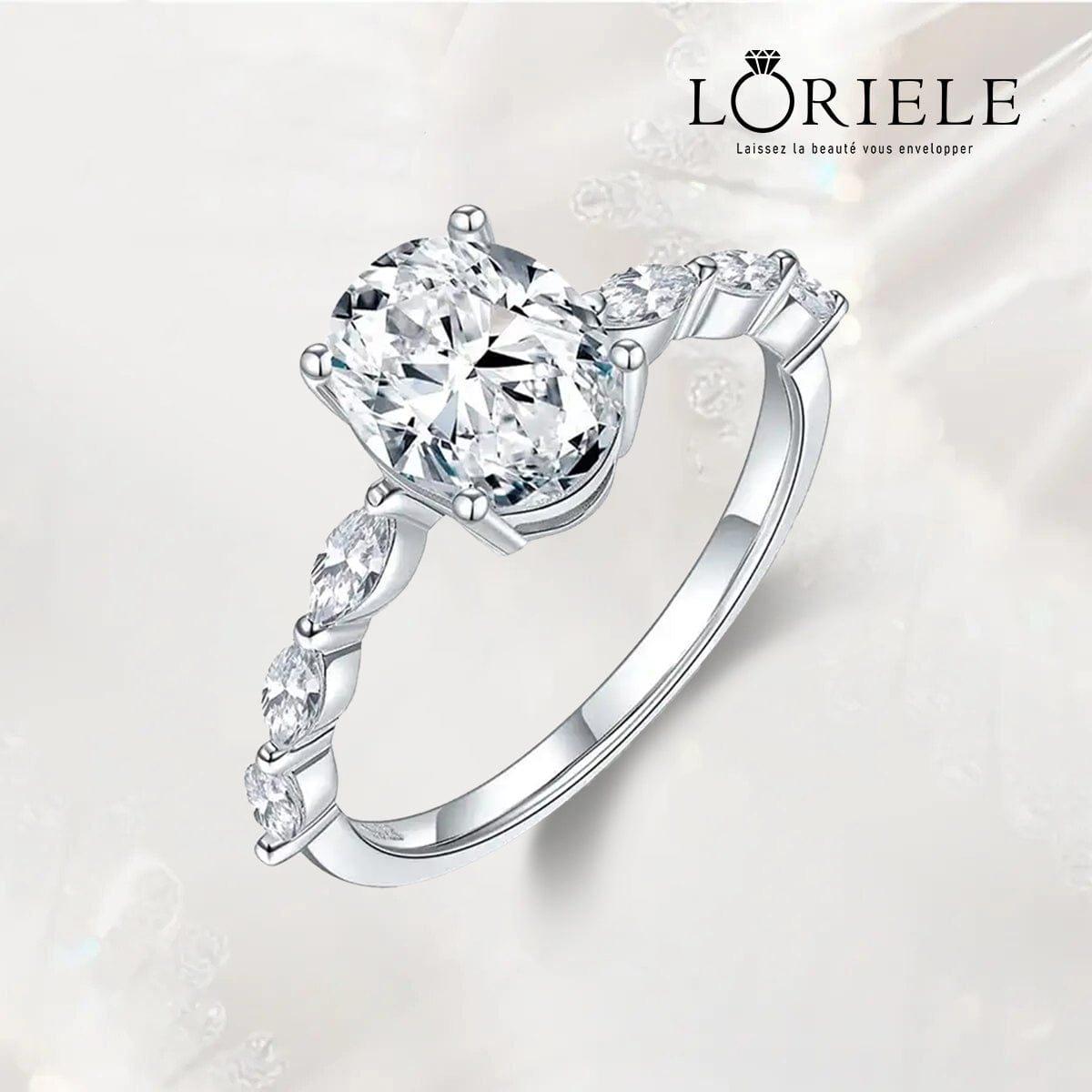 Bague d'éternité Aurore en Argent 925 - Diamant Moissanite 1 Carat 💎