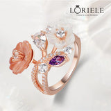 Bague Bouquet de Camélia - Diamant Moissanite 💎