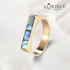 Bague Carrée Harmonia Rainbow, Plaquée Or 14K - 🌈