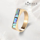 Bague Carrée Harmonia Rainbow, Plaquée Or 14K - 🌈