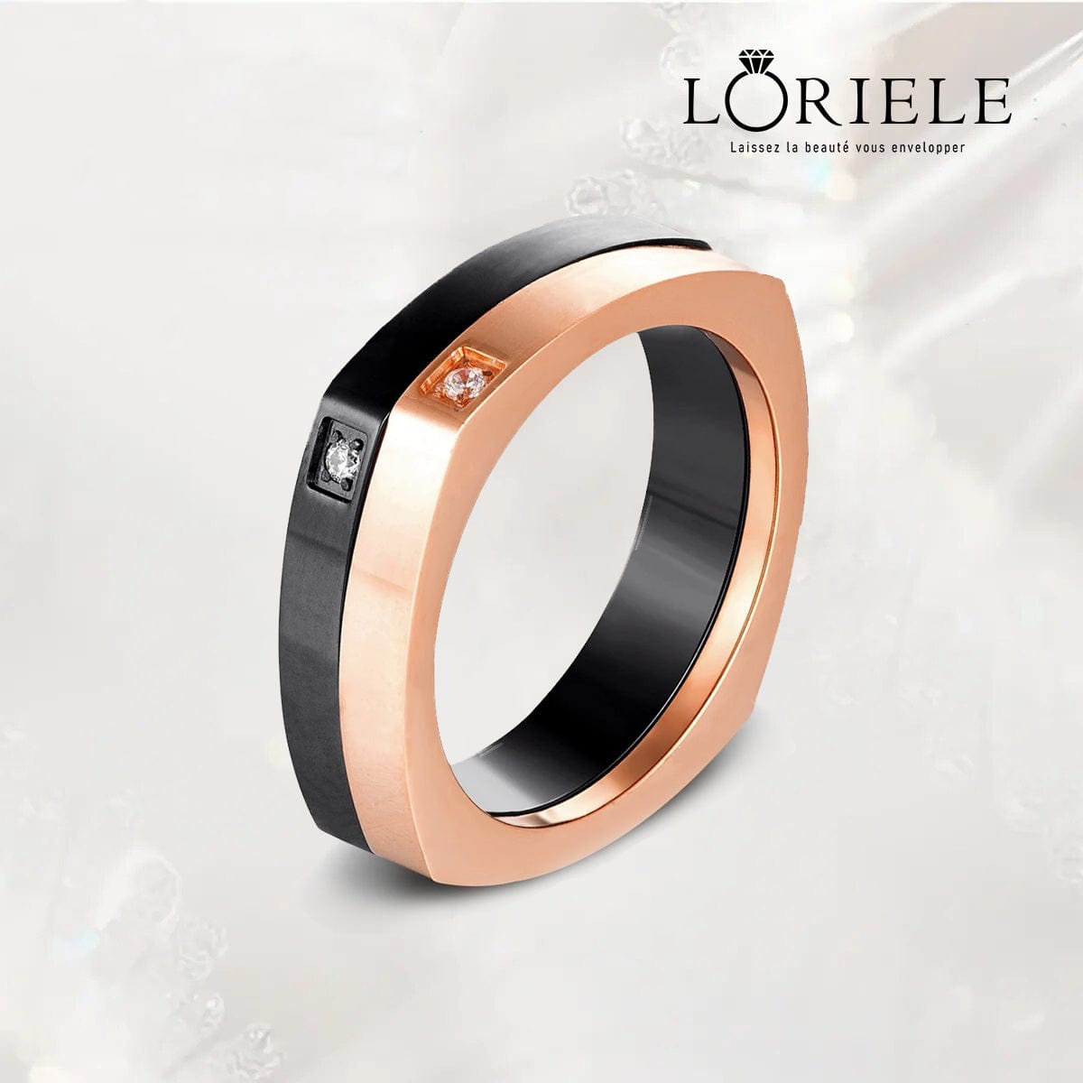 Bague Carrée Nuance Nocturne - Pierre moissanite 1 Carat 💎