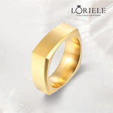 Bague Carrée Rocaille Massif, Plaquée Or 14K 🟨