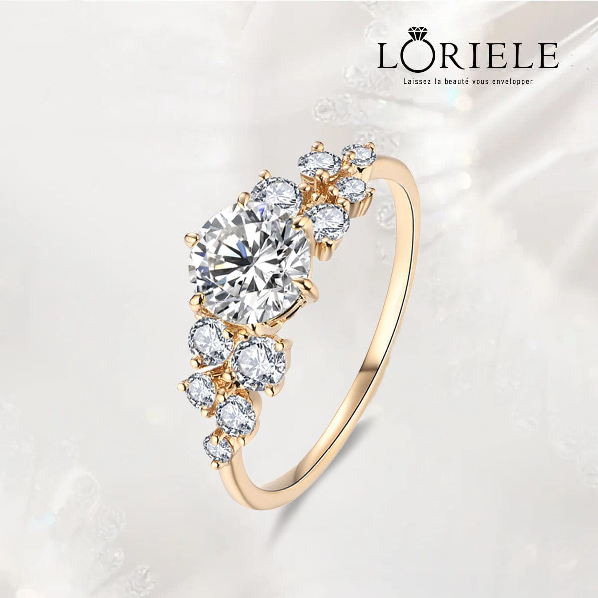 Bague Solitaire Célestine Plaqué Or - Diamant Moissanite 1 Carat 💎