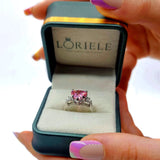 Bague à 3 pierres Lueur de Cœur En Argent Sterling 925 - Diamant Moissanite 1 Carat 💎