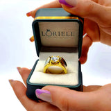 Bague Solitaire Gaïa Plaqué Or - Diamant Moissanite 1 Carat 💎