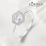 Bague Cristal Hexagonal - Diamant Moissanite💎