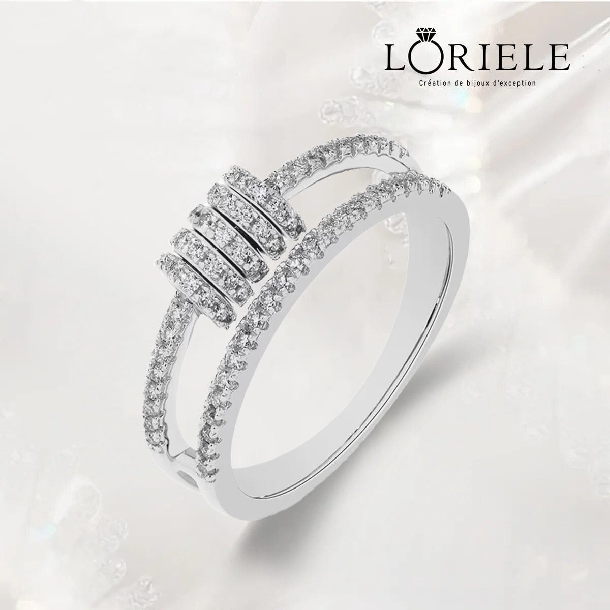 Bague Cycle Anti-stress - Pavage Moissanite 💎