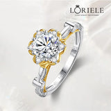 Bague Halo Dahlia Royale en Argent Sterling 925- Diamant Moissanite 1 Carat 💎