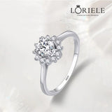 Bague Fleur de Cristal en Argent - Diamant Moissanite💎