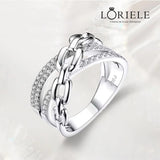 Bague Freya Chaînée en Argent Sterling 925
