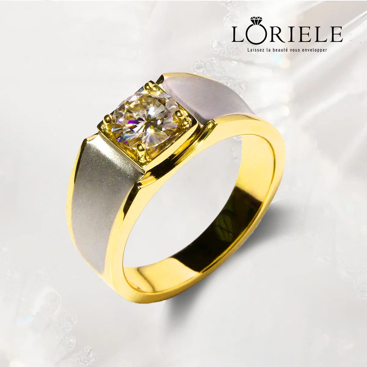 Bague Solitaire Gaïa Plaqué Or - Diamant Moissanite 1 Carat 💎