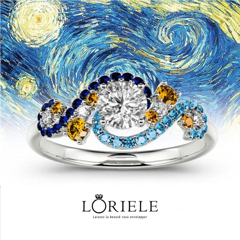 LORIELE - Bague Harmonie Astrale en Argent Sterling 925 - Diamant Moissanite 1 Carat 💎