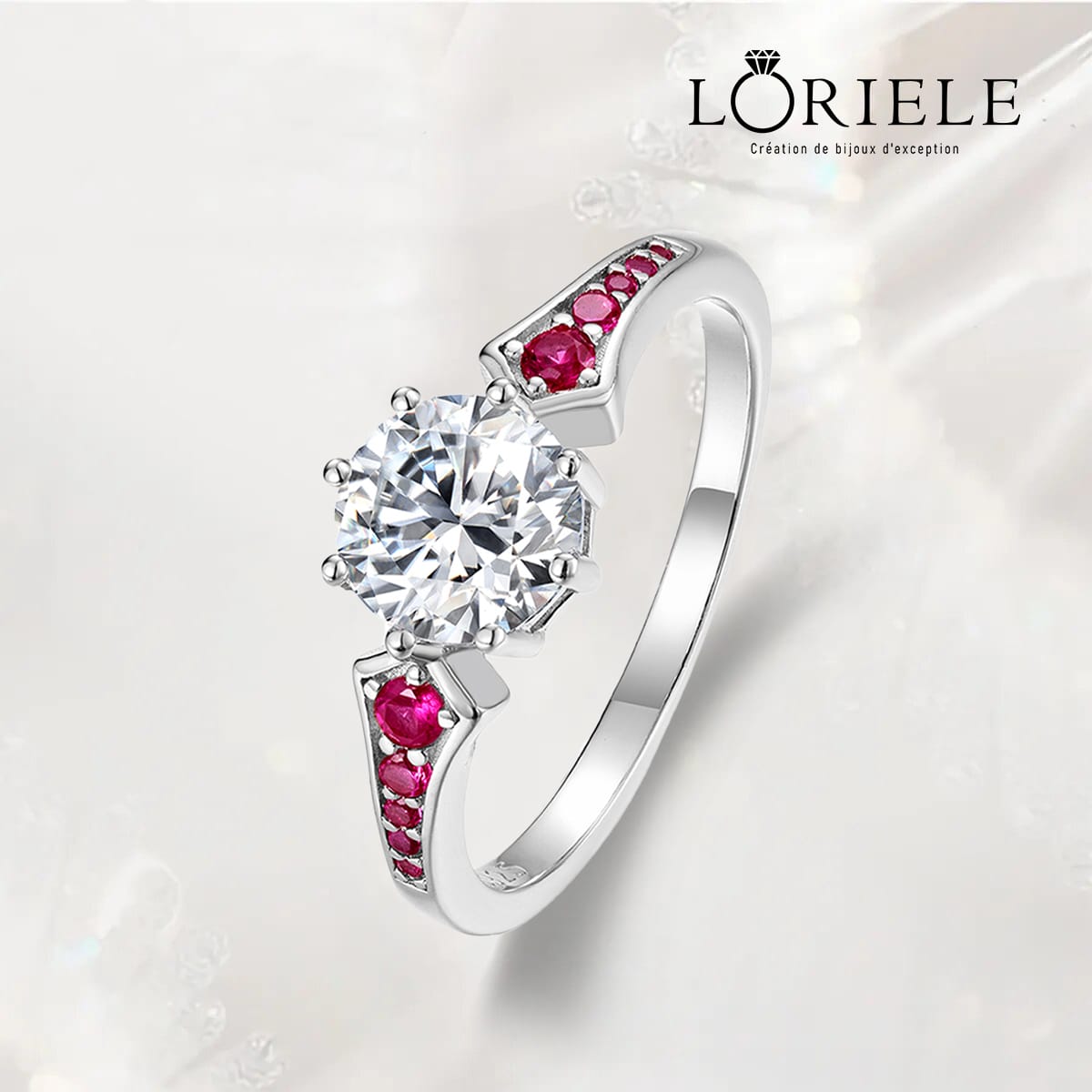 Bague Impératrice Pourpre - Diamant Moissanite💎