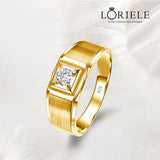 Bague Ishtar Bellona Métal Plaqué Or 18 Carats - Diamant Moissanite 1 Carat 💎