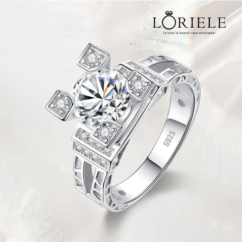 Bague Solitaire Dame de fer 🇫🇷 Argent Sterling 925 - Diamant Moissanite 1 Carat 💎