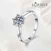 Bague Solitaire Lucia En Argent Sterling 925 - Diamant Moissanite 1 Carat💎